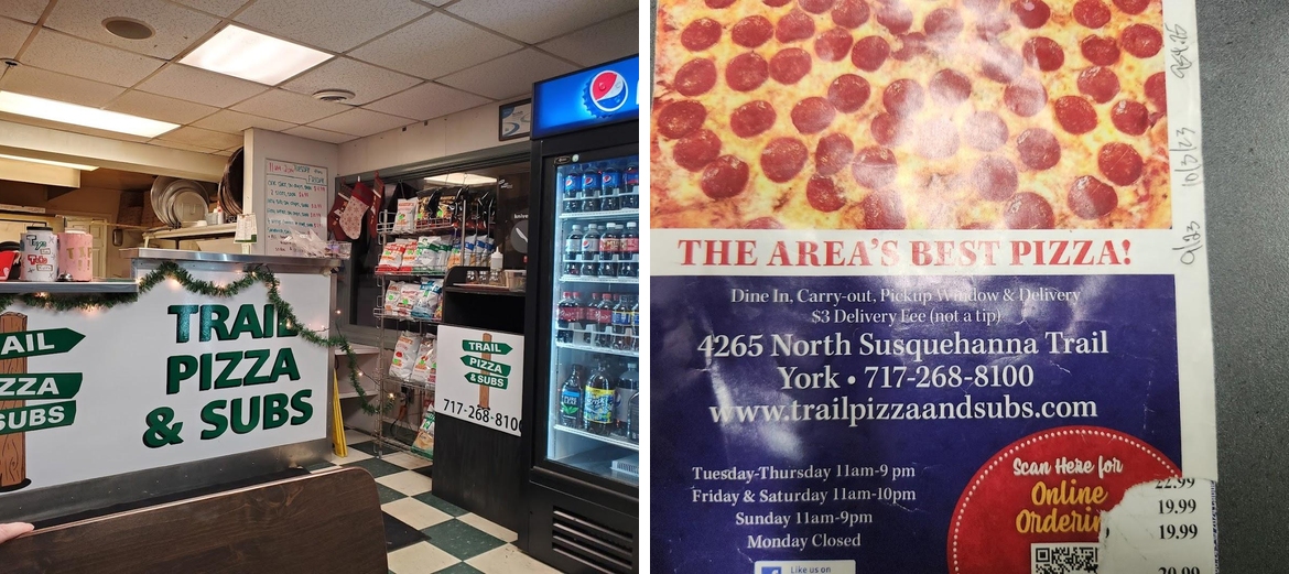 Trail Pizza and Subs Menu